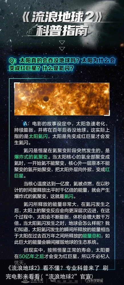 《流浪地球2》看不懂？专业科普来了 刷完电影来看看(“流浪地球2”官宣)