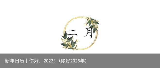 新年日历丨你好，2023！(你好2028年)