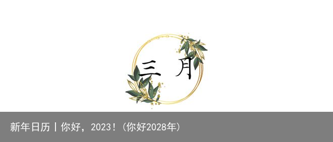 新年日历丨你好，2023！(你好2028年)
