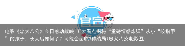 电影《忠犬八公》今日感动献映 五大看点揭秘“重磅情感炸弹”