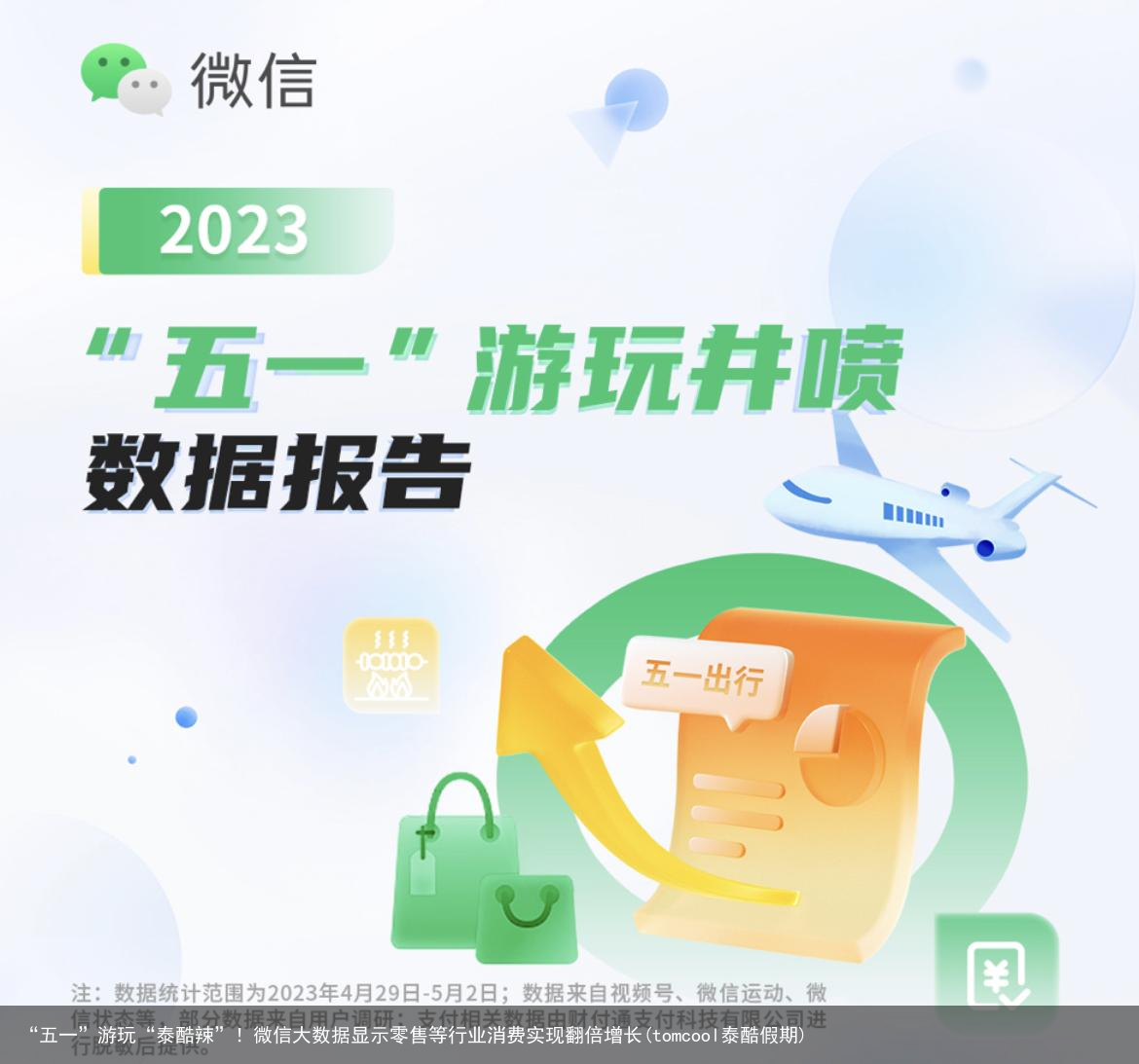 “五一”游玩“泰酷辣”！微信大数据显示零售等行业消费实现翻倍增长(tomcool泰酷假期)