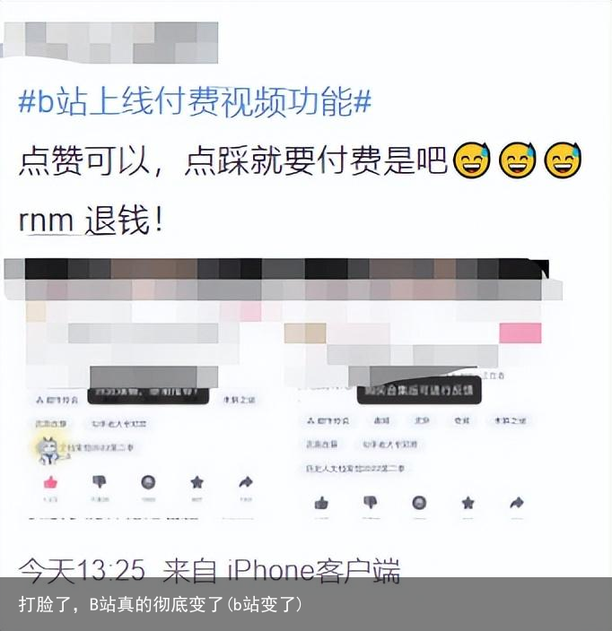 打脸了，B站真的彻底变了(b站变了)
