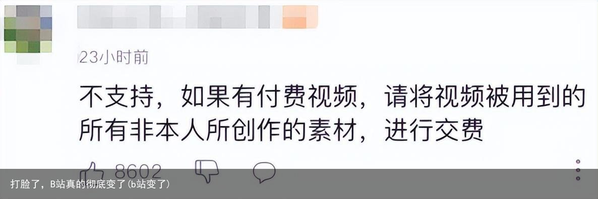 打脸了，B站真的彻底变了(b站变了)