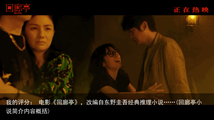 我的评分： 电影《回廊亭》，改编自东野圭吾经典推理小说……(回廊亭小说简介内容概括)