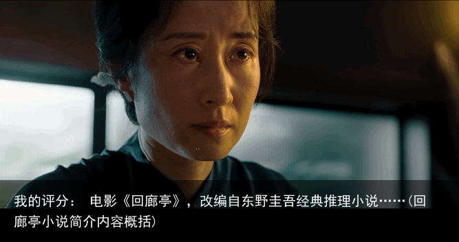 我的评分： 电影《回廊亭》，改编自东野圭吾经典推理小说……(回廊亭小说简介内容概括)